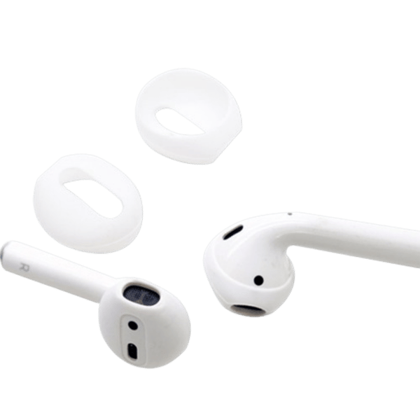 Silikoniset korvapehmusteet AirPods 1/2 sukupolvelle, valkoinen
