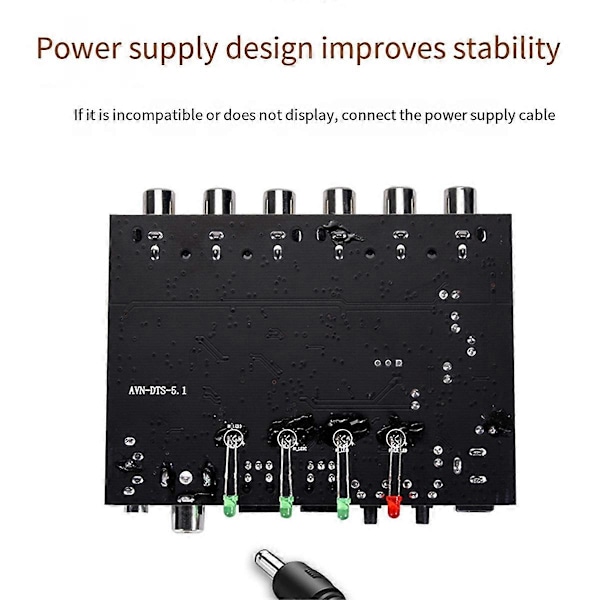 Decoder 5.1 Kanal DTS til Dolby AC-3 Kildekode PCM Digital Fiber Koaksial til Analog Lydmodul