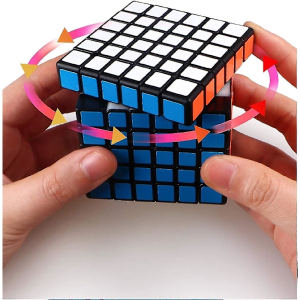 6x6 Speed Cube 6 Ved 6 Stor Speed Cube 6x6x6 Cube Puslespil Legetøj Sort