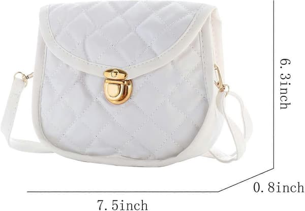 Små Flickors Axelremsväskor Småbarn Mini Söta Prinsesshandväskor Axelväska Messenger Bag, Vit