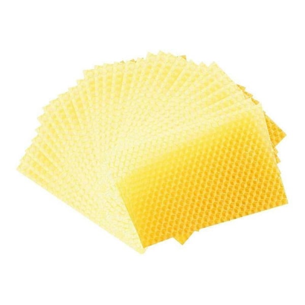 Bivoksplater 30 stk Bivoksfundamentplater Voksfundament for birammer Naturlige honeycomb-plater Bivoksplater