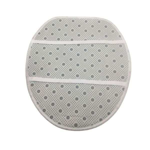 Sæt med 3 bademåtter - toiletkonturmåtte, toiletlågsmåtte og rektangulær bademåtte - sort og guld absorberende flannel