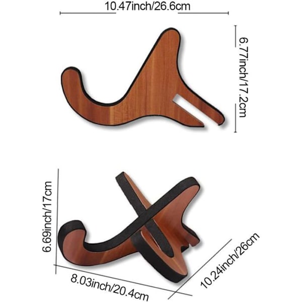 Ukuleleställ, gitarrställ, bärbart och hopfällbart träställ för X-typ musikinstrument