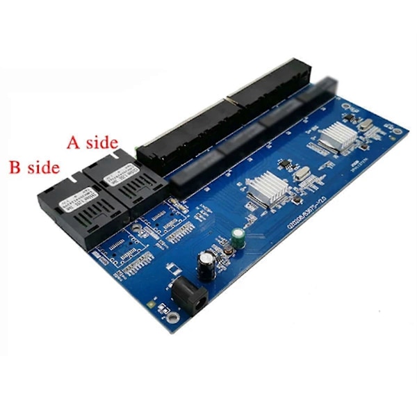 3 stk. 10/100/1000M Gigabit Ethernet Switch Fiber Optisk Mediekonverter PCBA 8 RJ45 UTP og 2 SC Fi