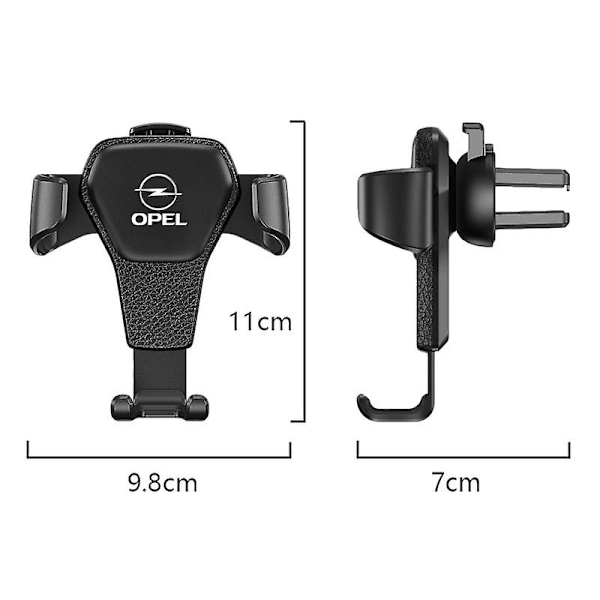 ABS Gravity Sensing Bil Logotyp Telefonhållare Bil Luftventilfäste Stativ För Opel Corsa Astra Opc Vectra Mokka Zafira Meriva Grandland