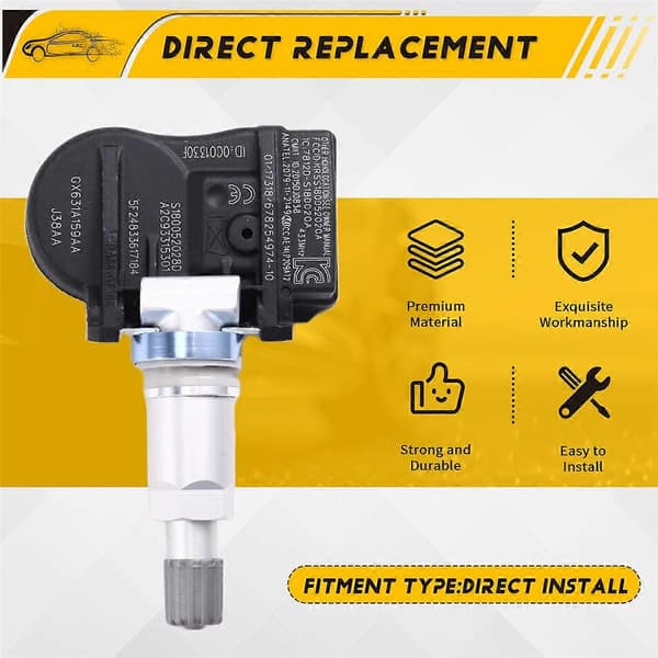 4 KPL 433MHZ TPMS Rengaspaineanturi