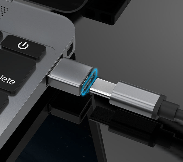 USB-A (hane) till USB-C (hona) adapter Svart