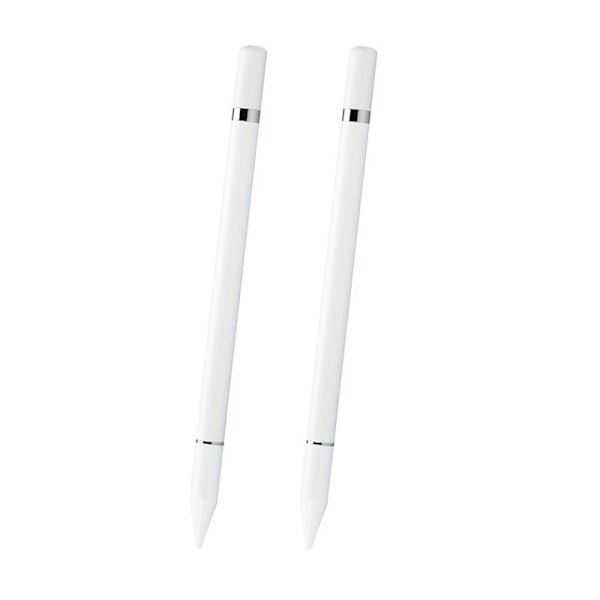 2-in-1 Stylus Pen with Writing Function White 2-pack
