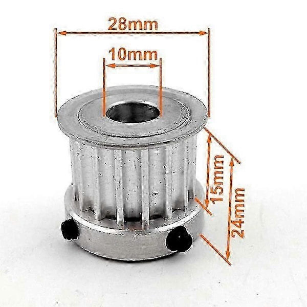 16 Tänder Remskivor för Skateboard N63 Motor 10mm Axel 16T Remskivor Ersättning för Elektrisk Skateboard Passar HTD-5M Bälte, 2 st