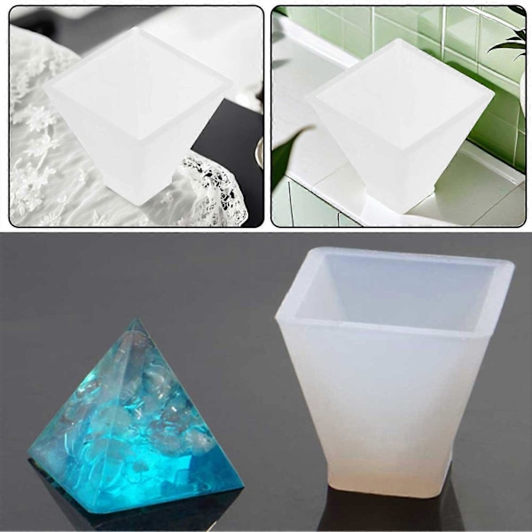 Super Pyramid Silikonhartsform Lätt Avformning Smyckesgjutform för DIY Smyckeshänge