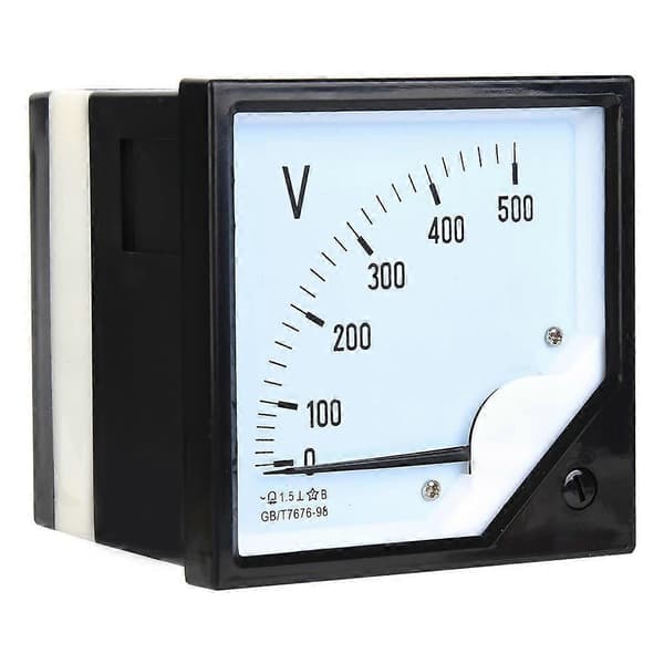 Firkantet Panel Voltmeter Analog Voltmeter AC 0-500V for Elektroniske Kontrollenheter