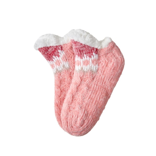 Søde sokker dame fluffy hjemmesokker varme sokker skridsikre hjemmesko tykke sokker vinter kabine sokker-jbk Hermès powder