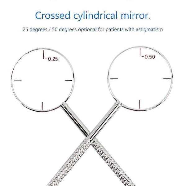 2-delat Rund Optisk Korscylinder Linsverktygsset Dioptrier Optiska Instrument nytt