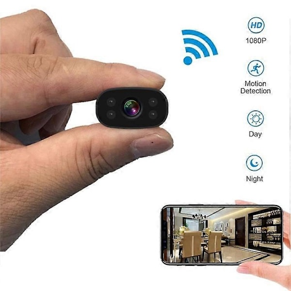 Mini WiFi Smart Övervakningskamera 1080P HD Trådlös WiFi Fjärrvisningskamera Videoinspelare