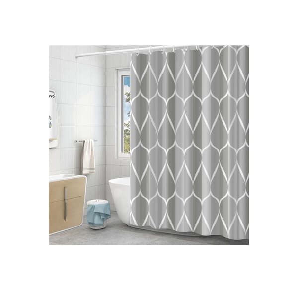 72 X 78 Tum Tyg Duschdraperi, Vattenresistent Design, Polyester, Snabbtorkande, Kraftigt Duschdraperi Set-1