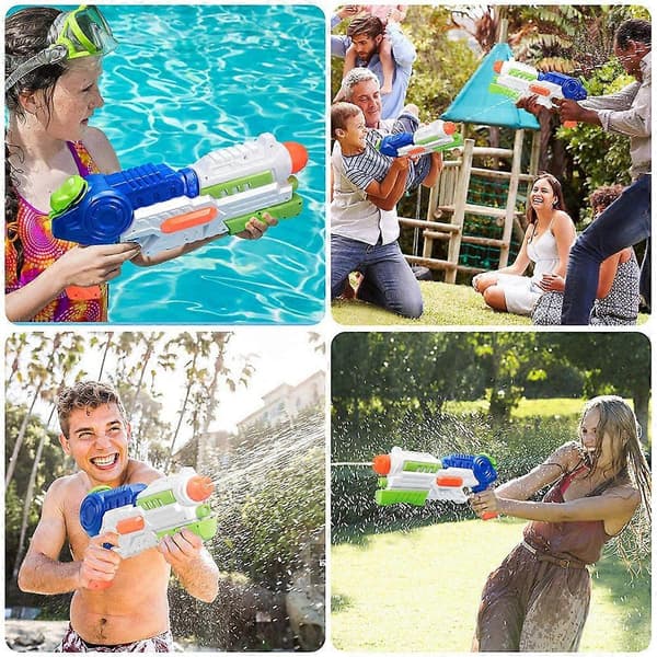Super Soaker vattenpistol, 2-pack sprutpistoler vattenpistoler för barn vuxna, hög kapacitet