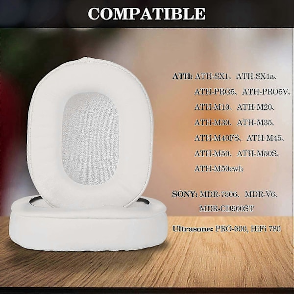 Øreputer Memory Foam Øreputer Erstatning Øreputer For Ath M50x Passer M40x M30x M20-Yogu