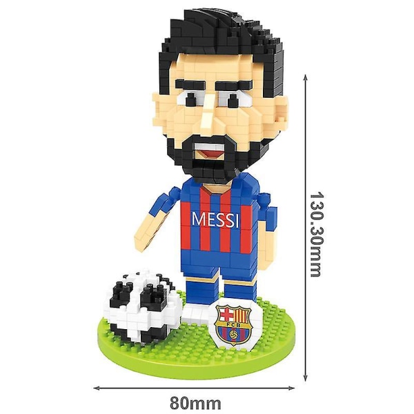 Betterlifefg-Lionel Messi World Cup fodbold Samlet legetøj Drenge Gaver Voksen byggeklods legetøj WYBEST