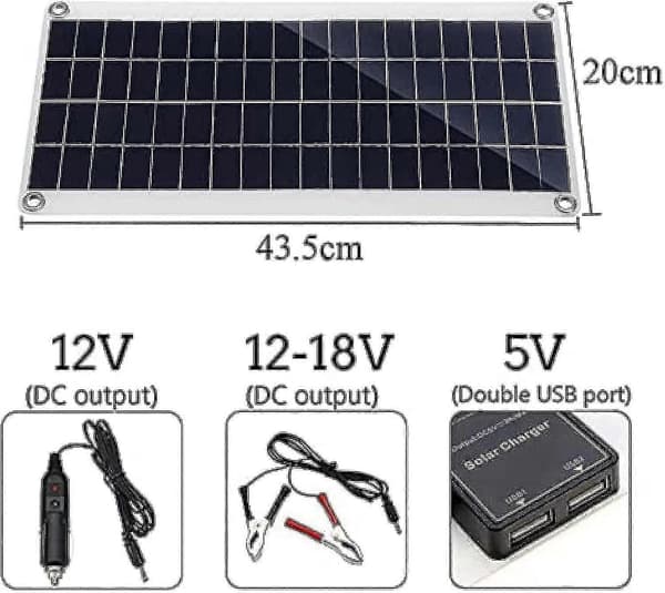 300w 12v Solpanel Kit Batterilader 300 Watt 12 Volt Off Grid System Med 10a-60a Controller-11