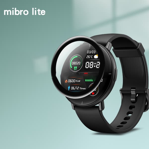 3D buet skjermbeskytter for Mibro Lite Smartwatch (2-pakning)