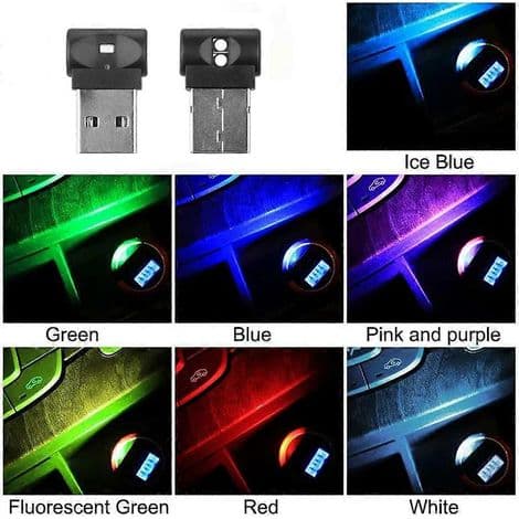 USB RGB LED Bil Lys - Indretning og Stemningsbelysning