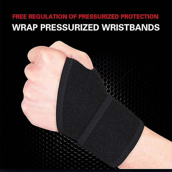 Håndledsstøtte, (2 pak) Justerbar håndledsbandage med burrelukningsdesign