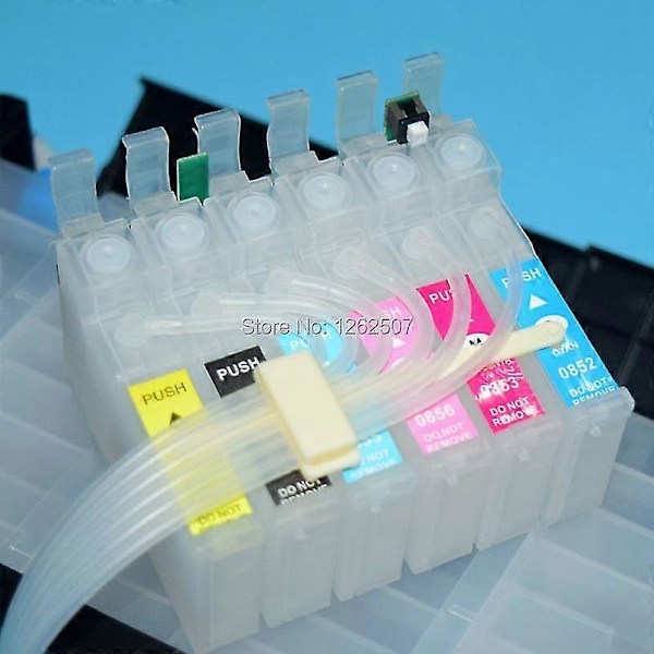 hg Bulk Ink Ciss System för Epson Stylus Photo 1500w 1430 1400 Skrivare Med Auto Reset Chip 79 T0791-T0796