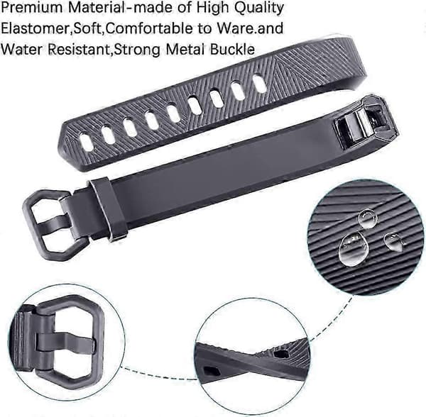 3-pak bløde silikone armbånd designet til Fitbit Alta og Alta HR kompatible med metalspænde til både mænd og kvinder