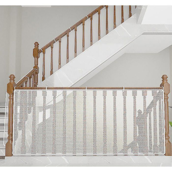 Sikkerhetsnett - 300x90 cm - Solid - Justerbart - Hvitt