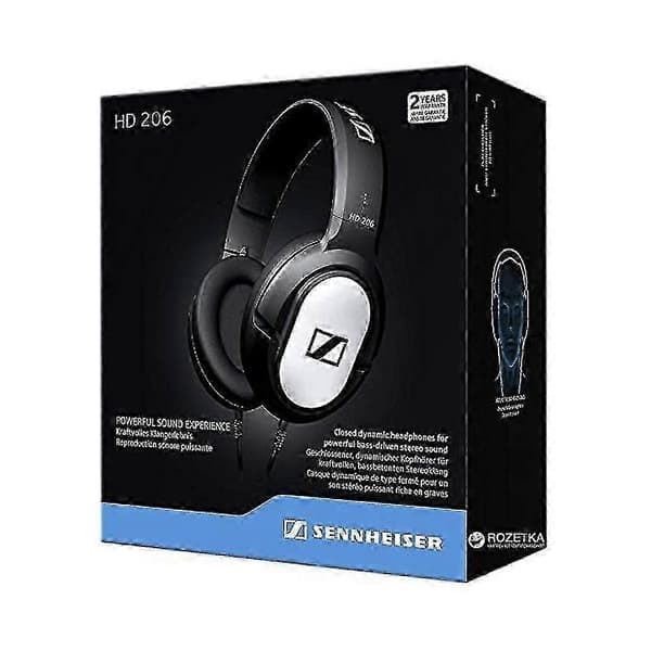 Sennheiser HD 206 Kablede Over-Ear Hovedtelefoner - Sort | Lyd i studiekvalitet