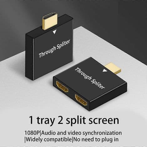 Mann til dobbel hunn splitteradapter for skjerm og bærbar PC
