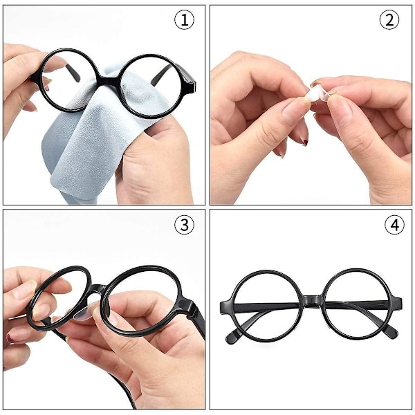 Nenätyynyt silmälaseihin silikoni läpinäkyvä 10 paria (19 mm)
