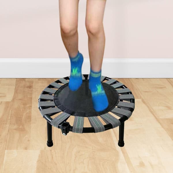 Mini Trampolin Støjsvag med Gummifødder Sammenklappelig Trampolin Springmadras til
