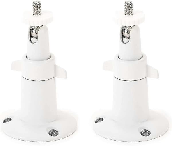 Justerbart inomhus/utomhus säkerhetsfäste i metall för vägg, 2-pack, aluminiumfäste