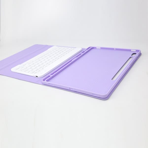 Purple Bluetooth Keyboard Case with Keyboard Compatible with Samsung Galaxy Tab S7 FE 5G 12.4 inch