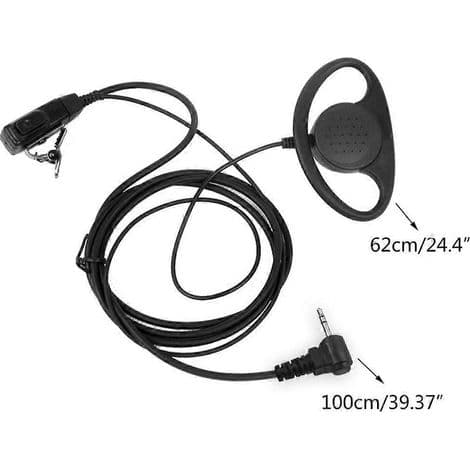 PTT-headset med 2,5 mm 1-bens stik til Motorola Talkabout - Radiotilbehør