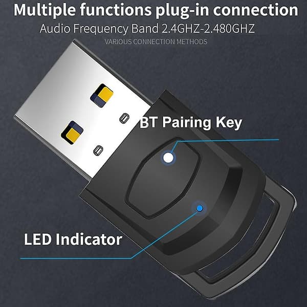 Kompatibel för PS4 / PS5 / PC HS PS5101 Trådlös Headset-sändare Headset-sändare