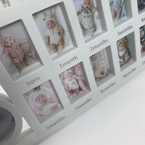 Babys första år ram baby minnesram minne hemdekoration för pojkar och flickor ny