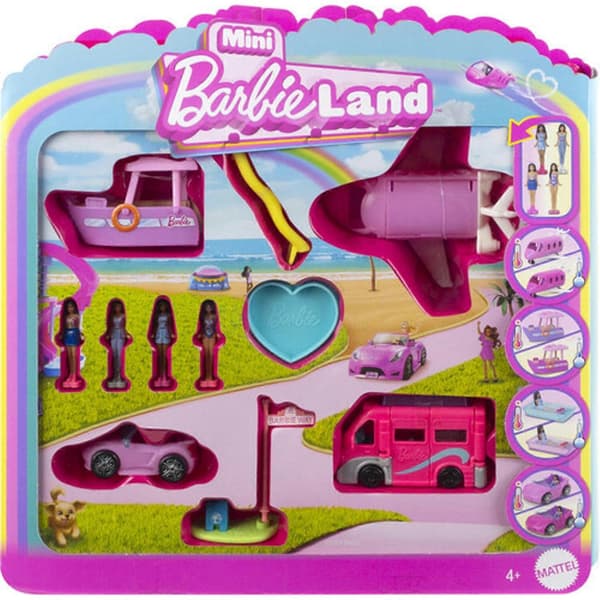 Mattel - Barbie Mini BarbieLand Vehicles Bundle  [SAMLAROBJekt] Pappdocka USA-import