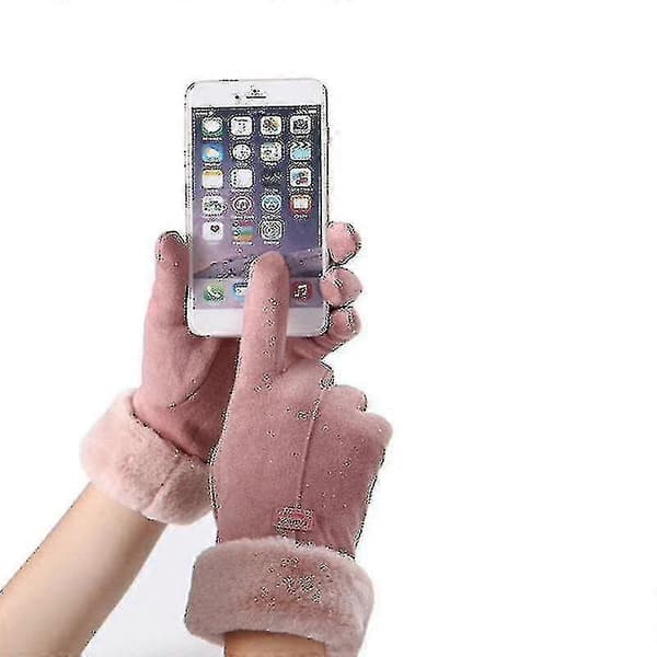 Vinterhandsker Varme Vanter Vinter Touchscreen Handsker Kvinders-FARVE: brun