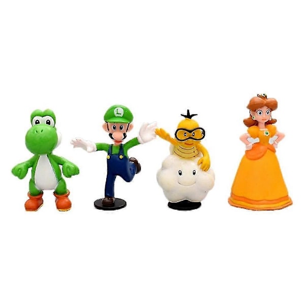 18-dels Super Mario Actionfigur Leksaks Dekorationer Presenter