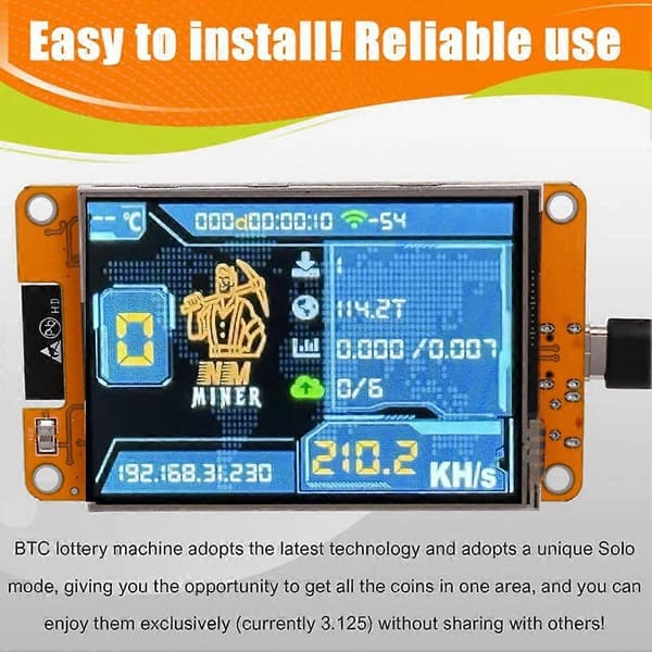 NMMiner NerdMiner 235KH/S Bitcoin Crypto Solo -arpajaislouhija
