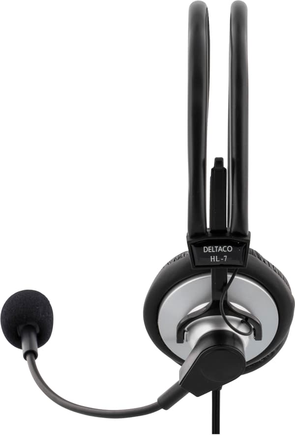 Headset, volymkontroll på kabeln, 2 x 3,5 mm, 2 m kabel