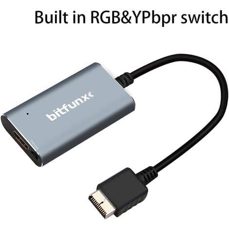 Højtydende HDMI-konverter til PS1 og PS2 - Kompatibel med PlayStation 1/2