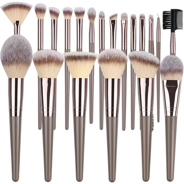 Sæt med 20 makeupbørster til foundation, øjenskygge, blush, concealer, kabuki blending børste