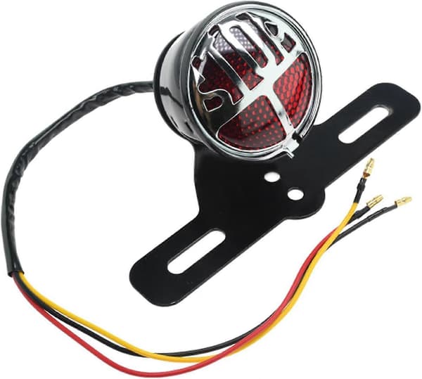 Retro Baklys Bremselys Skilt Baklampeholder Chopper Bremselys Svart