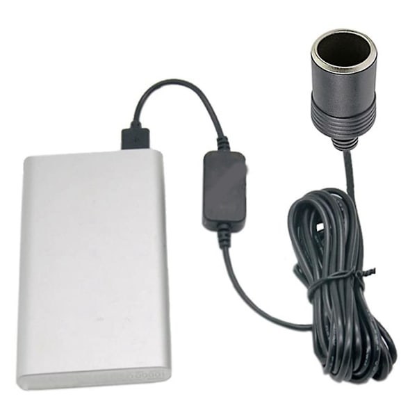 USB 5V til 12V Konverter, Strømforsyning til Takograf, Lighter USB til Lighter Konverter