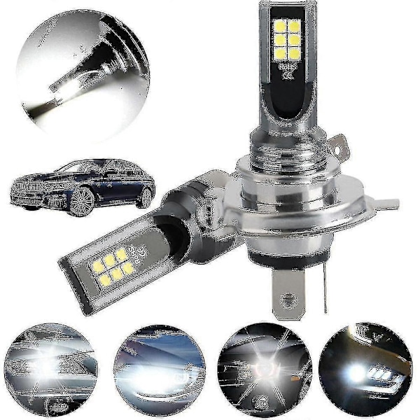 H4/9003 LED Forlygtepærer LED H4 Bil Forlygtepærer H4 Bil Forlygte Lysstærke LED Bil Pærer H4 LED Forlygte