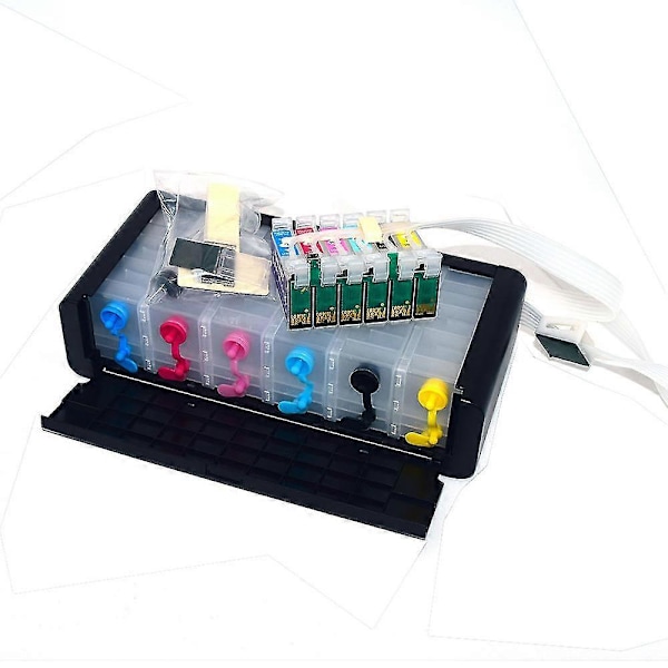 hg 6 Färg 82 82N T0821-T0826 Ciss System för Epson R270 R390 RX590 R295 T50 RX690 RX610 RX615 R290 1410 Skrivare med ARC Chip
