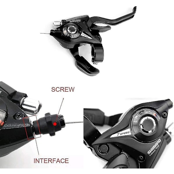 Mountainbike Gearskifter St-ef51 Bremsespaghæve med Gearindikator og Bremskabel 3x7 21-trins Gearskifter og Venstre/højre Bremsespaghæve